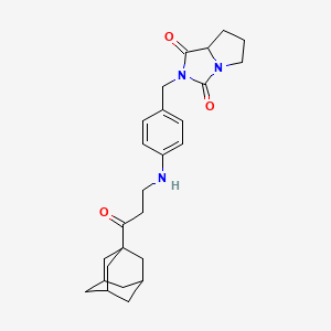 2-(4-{[3-(1-adamantyl)-3-oxopropyl]amino}benzyl)tetrahydro-1H-pyrrolo[1,2-c]imidazole-1,3(2H)-dione