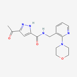 3-acetyl-N-{[2-(4-morpholinyl)-3-pyridinyl]methyl}-1H-pyrazole-5-carboxamide