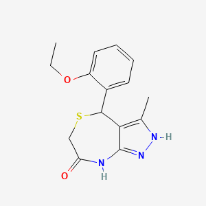 molecular formula C15H17N3O2S B5965664 4-(2-ethoxyphenyl)-3-methyl-4,8-dihydro-1H-pyrazolo[3,4-e][1,4]thiazepin-7(6H)-one 