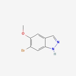 molecular formula C8H7BrN2O B596567 6-bromo-5-methoxy-1H-indazole CAS No. 1206800-17-0