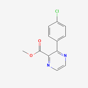 molecular formula C12H9ClN2O2 B596569 3-(4-Chloro-phenyl)-pyrazine-2-carboxylic acid methyl ester CAS No. 1363382-34-6