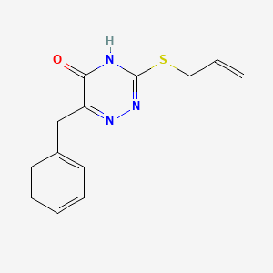 molecular formula C13H13N3OS B5965700 3-(allylthio)-6-benzyl-1,2,4-triazin-5(4H)-one 