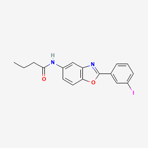 molecular formula C17H15IN2O2 B5965702 N-[2-(3-iodophenyl)-1,3-benzoxazol-5-yl]butanamide 