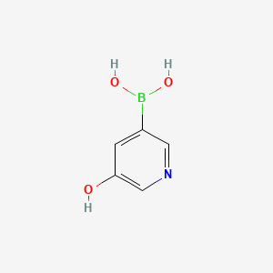 molecular formula C5H6BNO3 B596571 (5-羟基吡啶-3-基)硼酸 CAS No. 1208308-11-5