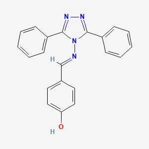 molecular formula C21H16N4O B5965715 4-{[(3,5-diphenyl-4H-1,2,4-triazol-4-yl)imino]methyl}phenol 
