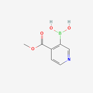 molecular formula C7H8BNO4 B596572 (4-(Methoxycarbonyl)pyridin-3-yl)boronic acid CAS No. 1309981-44-9