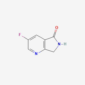 molecular formula C7H5FN2O B596573 3-氟代-6,7-二氢-5H-吡咯并[3,4-b]吡啶-5-酮 CAS No. 1256790-95-0
