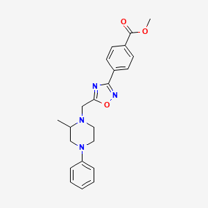 methyl 4-{5-[(2-methyl-4-phenyl-1-piperazinyl)methyl]-1,2,4-oxadiazol-3-yl}benzoate
