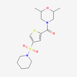 2,6-dimethyl-4-{[4-(1-piperidinylsulfonyl)-2-thienyl]carbonyl}morpholine