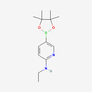 molecular formula C13H21BN2O2 B596581 N-乙基-5-(4,4,5,5-四甲基-1,3,2-二氧杂硼烷-2-基)吡啶-2-胺 CAS No. 1220696-19-4