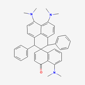 molecular formula C40H39N3O B5965814 5,6',7'-tris(dimethylamino)-1',3'-diphenyl-1'H,3'H,4H-spiro[naphthalene-1,2'-phenalen]-4-one 