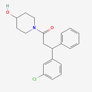 molecular formula C20H22ClNO2 B5965815 1-[3-(3-chlorophenyl)-3-phenylpropanoyl]-4-piperidinol 