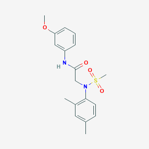 molecular formula C18H22N2O4S B5965819 N~2~-(2,4-dimethylphenyl)-N~1~-(3-methoxyphenyl)-N~2~-(methylsulfonyl)glycinamide 