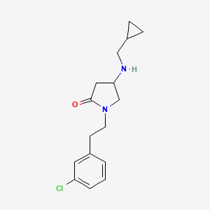 molecular formula C16H21ClN2O B5965837 1-[2-(3-chlorophenyl)ethyl]-4-[(cyclopropylmethyl)amino]-2-pyrrolidinone 