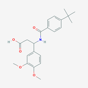 3-[(4-tert-butylbenzoyl)amino]-3-(3,4-dimethoxyphenyl)propanoic acid