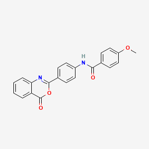 4-methoxy-N-[4-(4-oxo-4H-3,1-benzoxazin-2-yl)phenyl]benzamide