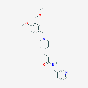 molecular formula C25H35N3O3 B5965891 3-{1-[3-(ethoxymethyl)-4-methoxybenzyl]-4-piperidinyl}-N-(3-pyridinylmethyl)propanamide 