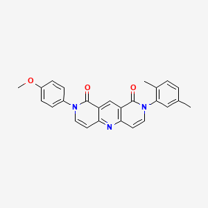 molecular formula C26H21N3O3 B5965915 2-(2,5-dimethylphenyl)-8-(4-methoxyphenyl)pyrido[4,3-b]-1,6-naphthyridine-1,9(2H,8H)-dione 