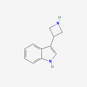 molecular formula C11H12N2 B596592 3-(Azetidin-3-yl)-1H-indole CAS No. 1368911-80-1