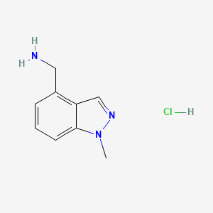 molecular formula C9H12ClN3 B596594 (1-methyl-1H-indazol-4-yl)methanamine hydrochloride CAS No. 1334405-46-7