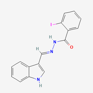 molecular formula C16H12IN3O B5965966 N'-(1H-indol-3-ylmethylene)-2-iodobenzohydrazide 