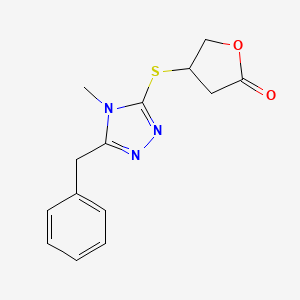 4-[(5-benzyl-4-methyl-4H-1,2,4-triazol-3-yl)thio]dihydro-2(3H)-furanone