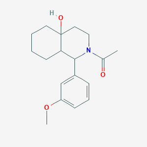 molecular formula C18H25NO3 B5965983 2-acetyl-1-(3-methoxyphenyl)octahydro-4a(2H)-isoquinolinol 