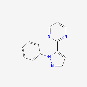 molecular formula C13H10N4 B596600 2-(1-phenyl-1H-pyrazol-5-yl)pyrimidine CAS No. 1269291-79-3