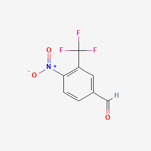 molecular formula C8H4F3NO3 B596601 4-Nitro-3-(trifluoromethyl)benzaldehyde CAS No. 101066-57-3
