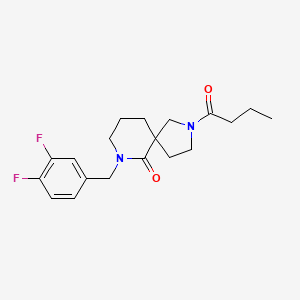 2-butyryl-7-(3,4-difluorobenzyl)-2,7-diazaspiro[4.5]decan-6-one