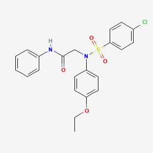 molecular formula C22H21ClN2O4S B5966047 N~2~-[(4-chlorophenyl)sulfonyl]-N~2~-(4-ethoxyphenyl)-N~1~-phenylglycinamide 