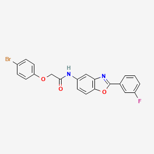 2-(4-bromophenoxy)-N-[2-(3-fluorophenyl)-1,3-benzoxazol-5-yl]acetamide