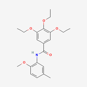 molecular formula C21H27NO5 B5966056 3,4,5-triethoxy-N-(2-methoxy-5-methylphenyl)benzamide 