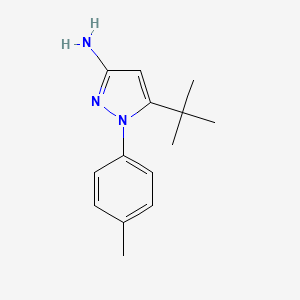 molecular formula C14H19N3 B596607 5-(tert-Butyl)-1-(p-tolyl)-1H-pyrazol-3-amine CAS No. 1244948-94-4
