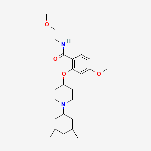 4-methoxy-N-(2-methoxyethyl)-2-{[1-(3,3,5,5-tetramethylcyclohexyl)-4-piperidinyl]oxy}benzamide