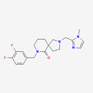 molecular formula C20H24F2N4O B5966114 7-(3,4-difluorobenzyl)-2-[(1-methyl-1H-imidazol-2-yl)methyl]-2,7-diazaspiro[4.5]decan-6-one 