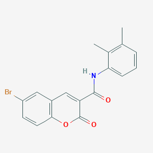 molecular formula C18H14BrNO3 B5966123 6-bromo-N-(2,3-dimethylphenyl)-2-oxo-2H-chromene-3-carboxamide 