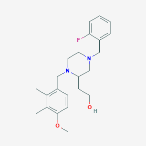 2-[4-(2-fluorobenzyl)-1-(4-methoxy-2,3-dimethylbenzyl)-2-piperazinyl]ethanol