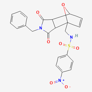 N-[(4-benzyl-3,5-dioxo-10-oxa-4-azatricyclo[5.2.1.0~2,6~]dec-8-en-1-yl)methyl]-4-nitrobenzenesulfonamide