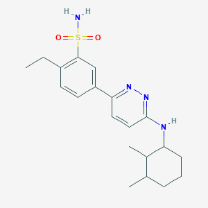 molecular formula C20H28N4O2S B5966151 5-{6-[(2,3-dimethylcyclohexyl)amino]-3-pyridazinyl}-2-ethylbenzenesulfonamide 