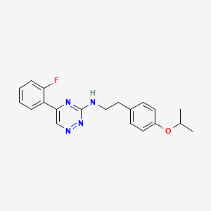 molecular formula C20H21FN4O B5966174 5-(2-fluorophenyl)-N-[2-(4-isopropoxyphenyl)ethyl]-1,2,4-triazin-3-amine 