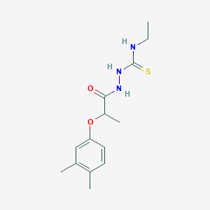 molecular formula C14H21N3O2S B5966177 2-[2-(3,4-dimethylphenoxy)propanoyl]-N-ethylhydrazinecarbothioamide 