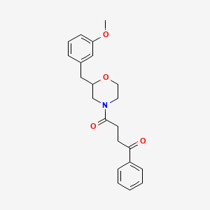 molecular formula C22H25NO4 B5966184 4-[2-(3-methoxybenzyl)-4-morpholinyl]-4-oxo-1-phenyl-1-butanone 