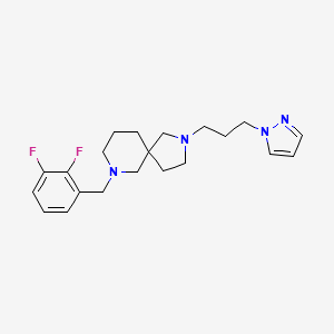 molecular formula C21H28F2N4 B5966187 7-(2,3-difluorobenzyl)-2-[3-(1H-pyrazol-1-yl)propyl]-2,7-diazaspiro[4.5]decane 