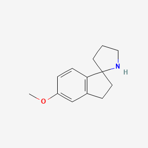 molecular formula C13H17NO B596623 5-甲氧基-2,3-二氢螺[茚满-1,2'-吡咯烷] CAS No. 1211592-82-3