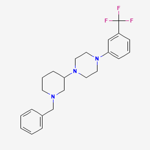 molecular formula C23H28F3N3 B5966252 1-(1-benzyl-3-piperidinyl)-4-[3-(trifluoromethyl)phenyl]piperazine 