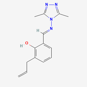 2-allyl-6-{[(3,5-dimethyl-4H-1,2,4-triazol-4-yl)imino]methyl}phenol