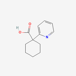 molecular formula C12H15NO2 B596627 1-(Pyridin-2-yl)cyclohexanecarboxylic acid CAS No. 1208220-82-9
