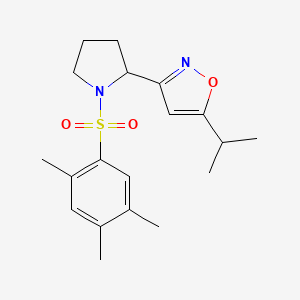 molecular formula C19H26N2O3S B5966275 5-isopropyl-3-{1-[(2,4,5-trimethylphenyl)sulfonyl]-2-pyrrolidinyl}isoxazole 