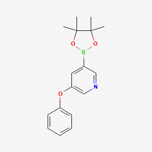 molecular formula C17H20BNO3 B596629 3-Phenoxy-5-(4,4,5,5-tetramethyl-1,3,2-dioxaborolan-2-yl)pyridine CAS No. 1309981-45-0